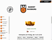 Tablet Screenshot of basket-duisburg.de